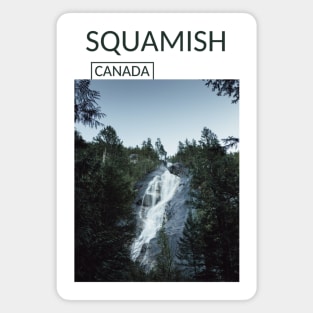 Squamish British Columbia Canada Nature Waterfall Souvenir Present Gift for Canadian T-shirt Apparel Mug Notebook Tote Pillow Sticker Magnet Magnet